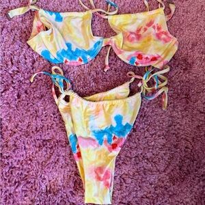 Colorful Tie-Dye Bikini Set